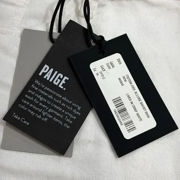 NWT PAIGE Women's Flaunt Ultra High Rise Slightly‎ a Lined Waist Shorts Size 34 - Picture 3 of 11